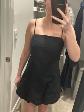 Abercrombie & Fitch Black Spaghetti-Strap Mini Dress